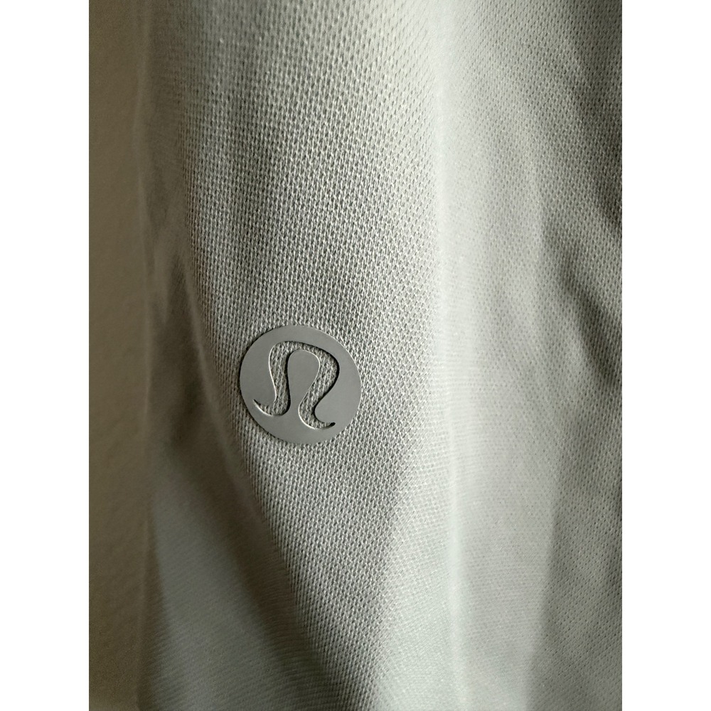 Lululemon Mens Short Sleeve Polo Shirt Gray Activewear Golf Top 3439 flaw - Picture 4 of 8